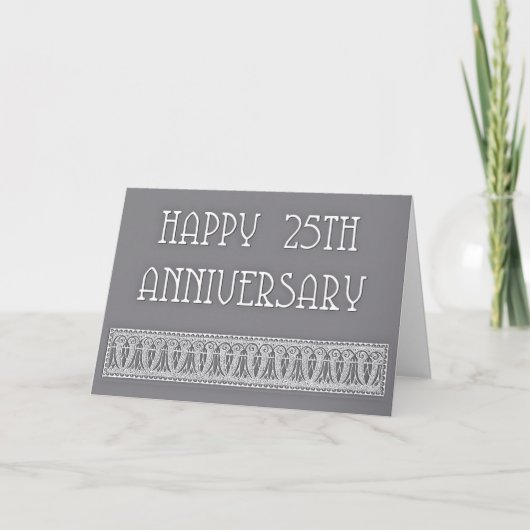 25周年記念の優雅な カード (正面)