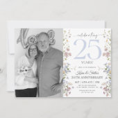 25周年記念の写真付き招待状 招待状 (正面)