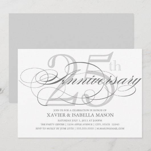 25周年記念の台本 招待状 (正面/裏面)