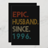 25周年記念の夫へのプレゼント 最高の旦那様 招待状 (正面/裏面)