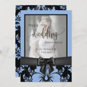 25周年記念の幸せな伝統写真 招待状 (正面/裏面)