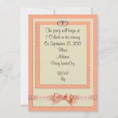 25周年記念の招待状（ピンクとクリーム色） 招待状 (裏面)