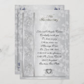 25周年記念の発願の更新エレガント 招待状 (正面/裏面)