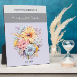 25周年記念の花の名前は紫 フォトプラーク