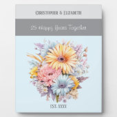 25周年記念の花の名前は青と銀 フォトプラーク (正面)