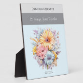 25周年記念の花の名前は青と銀 フォトプラーク (側面)