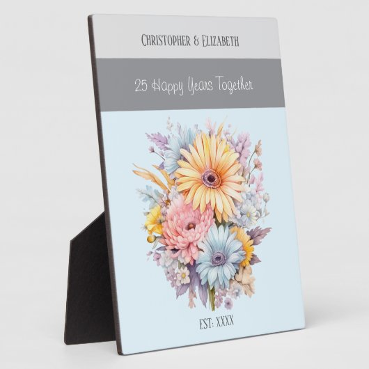 25周年記念の花の名前は青 フォトプラーク (側面)