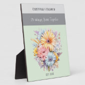 25周年記念の花の名前 緑 フォトプラーク (側面)
