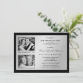 25周年記念の過去と現在を写した写真招待状 招待状 (スタンド正面)