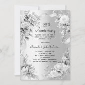25周年記念の銀の花飾り 招待状 (正面)