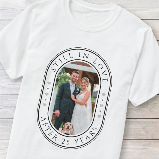 25周年記念の銀婚式のフォトTシャツ Tシャツ