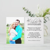 25周年記念の銀婚式の写真招待状 招待状 (スタンド正面)