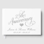 25周年記念の銀婚式 ゲストブック (正面)
