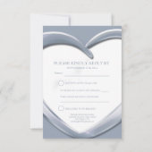 25周年記念の銀婚式 ハートの返信カード 出欠カード (裏面)