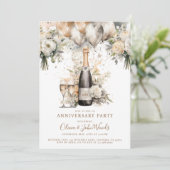 25周年記念エレガントパーティーシャンパンバルーン 招待状 (スタンド正面)