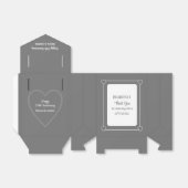 25周年記念エレガントロマンチックハートシルバー フェイバーボックス (折り畳みなし)