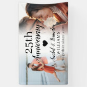 25周年記念カスタム2枚写真コラージュ 横断幕 (縦)