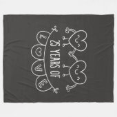 25周年記念ギフトチョークハート フリースブランケット (正面(横))