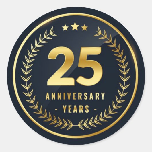 25周年記念クラシックラウンド ラウンドシール (正面)