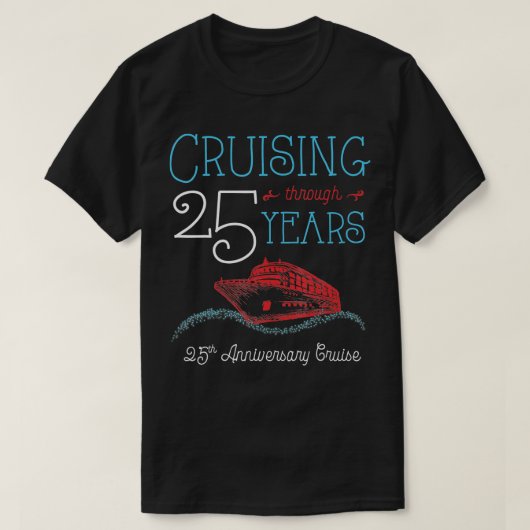 25周年記念クルーズ彼と彼女のマッチングCou Tシャツ (デザイン正面)