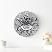 25周年記念コミックブックポップアート ラージ壁時計 (ホーム)