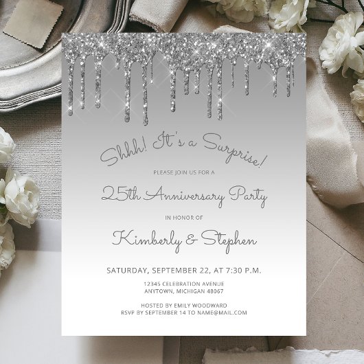 25周年記念サプライズパーティーのシルバー