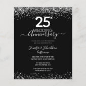 25周年記念シルバーグリッター予算招待状 (正面)