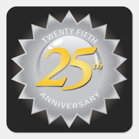 25周年記念シルバーシール スクエアシール (正面)