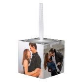 25周年記念シルバーダイヤモンドフォトキープサケ キューブオーナメント (裏面アングル)