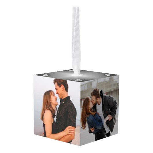 25周年記念シルバーダイヤモンドフォトキープサケ キューブオーナメント (裏面アングル)