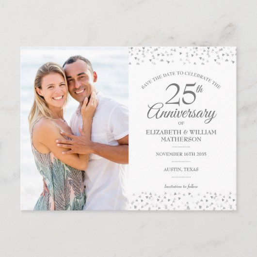 25周年記念シルバーハートの写真を保存 案内ポストカード (正面)