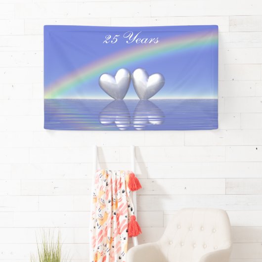 25周年記念シルバーハートバナー 横断幕 (インサイチュ)