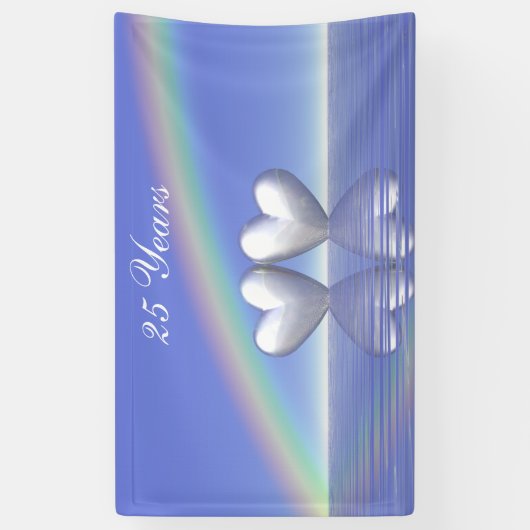 25周年記念シルバーハートバナー 横断幕 (縦)