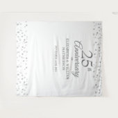 25周年記念シルバーハートフォトブース背景 タペストリー (正面(横))