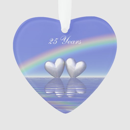 25周年記念シルバーハート オーナメント (正面)