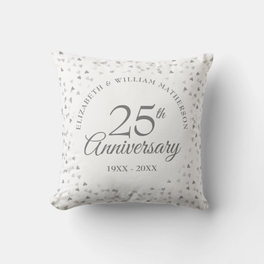 25周年記念シルバーハート クッション (正面)