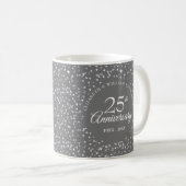 25周年記念シルバーハート コーヒーマグカップ (正面右)