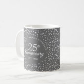 25周年記念シルバーハート コーヒーマグカップ (正面左)