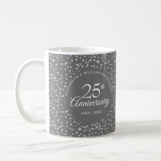 25周年記念シルバーハート コーヒーマグカップ (左)