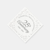 25周年記念シルバーハート スタンダードカクテルナプキン (角)