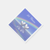 25周年記念シルバーハート スタンダードカクテルナプキン (角)