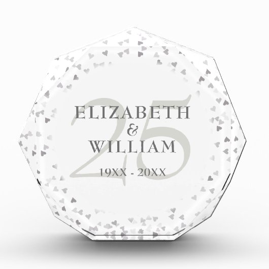 25周年記念シルバーハート フォトブロック (正面)