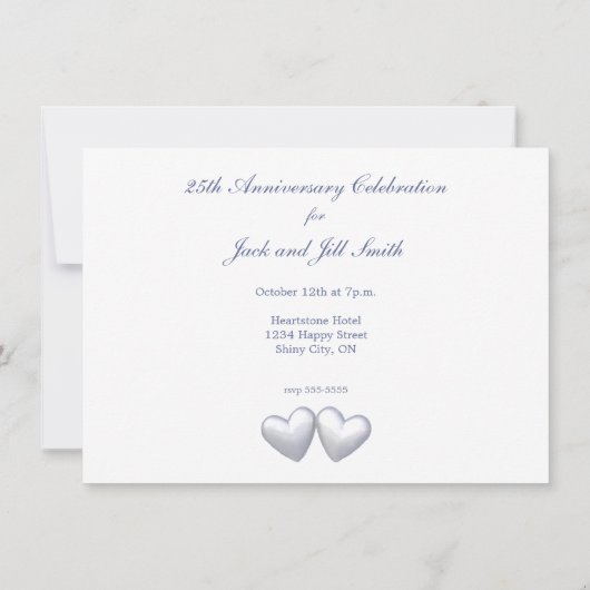 25周年記念シルバーハート 招待状 (裏面)