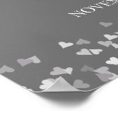 25周年記念シルバーラブハートウェルカムサイン ポスター (角)