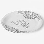 25周年記念シルバーレースONホワイト ペーパープレート (アングル)