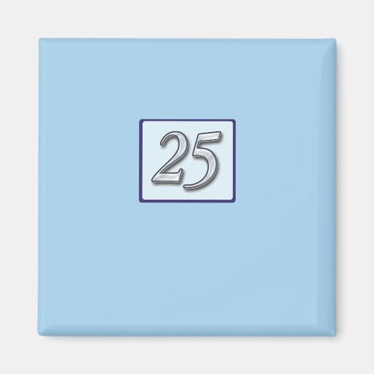 25周年記念シルバー号オンブルー マグネット (正面)