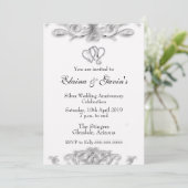 25周年記念シルバー招待状 招待状 (スタンド正面)