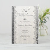 25周年記念シルバー招待状 招待状 (スタンド正面)