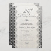 25周年記念シルバー招待状 招待状 (正面/裏面)