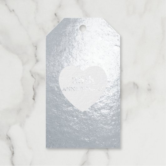 25周年記念シルバー ギフトタグ (正面)